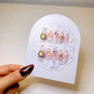 Sailor moon handmade gel nail, gem nails, acrylic press on nail, fake nail